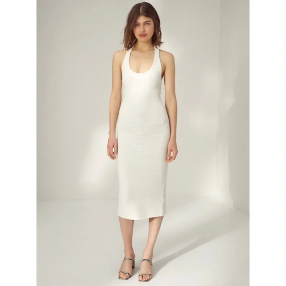 Aritzia wilfred phair crochet knit halter midi dress black - Picture 2 of 12